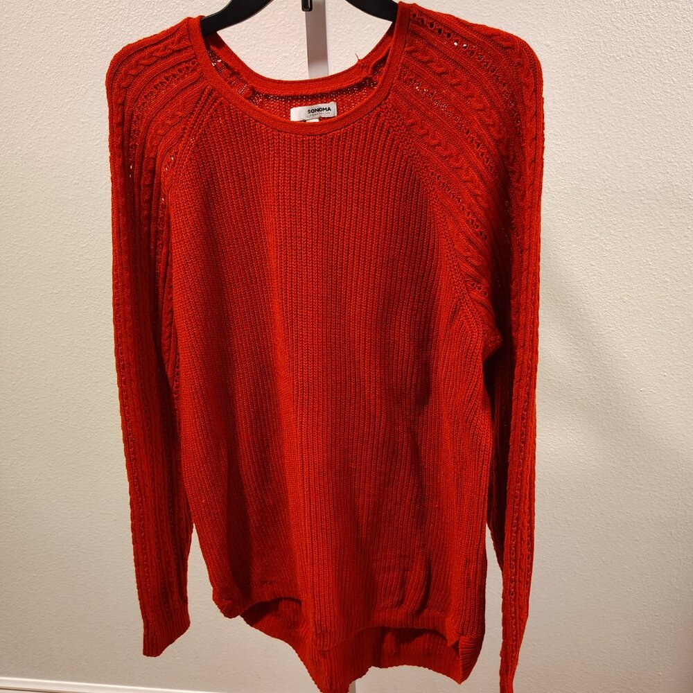Sonoma Women's Red Sweater Size XL - Picture 4 of 11